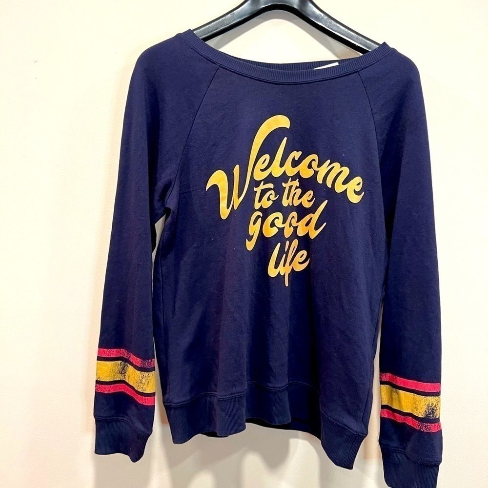 Zoe + Liv Women’s Graphic Sweatshirt Size Large Juniors - Picture 2 of 6